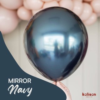 Balony lateksowe Mirror Navy, niebieski, 45 cm, 25 szt.