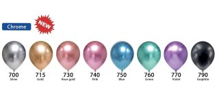 Balony lateksowe Chrome różowe złoto Rose gold, 12,5 cm, 100 szt.