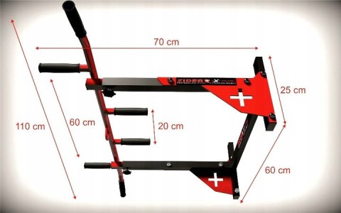 DRĄŻEK ŚCIENNY ZIDER BLACK-RED - 360 kg WYTRZYMAŁOŚCI