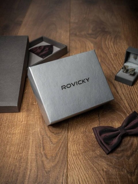 Elegancki pasek męski ze skóry naturalnej o wyrazistej fakturze - Rovicky